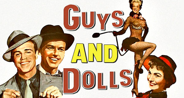 фрагмент постера к фильму «Парни и куколки» 1955