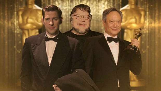 Джон Красински, Гильермо дель Торо и Энг Ли, фото с сайта Американской киноакадемия