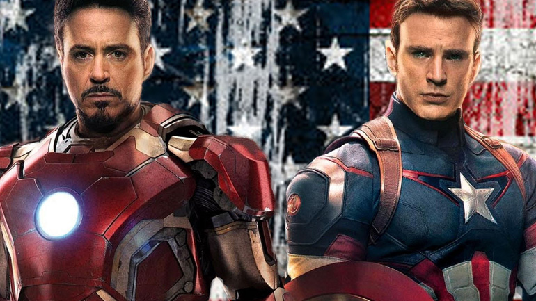 Железный человек и Капитан Америка