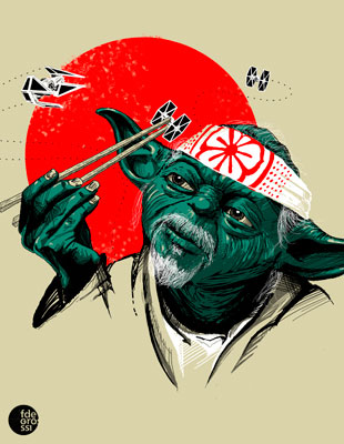 Йода в суши-баре и Симпсон-Франкенштейн: киноарт от Фернандо Дегросси