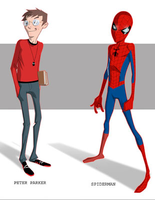 Супергерои и их альтер-эго наглядно