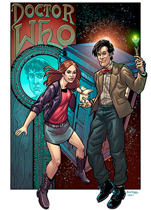 Кино-арт: газета «Вечерний Готэм» и  Доктор Кто в стиле модерн