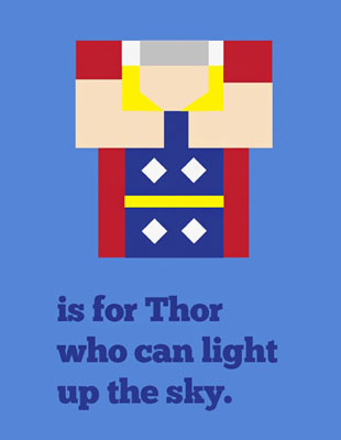 Алфавит из супергероев.