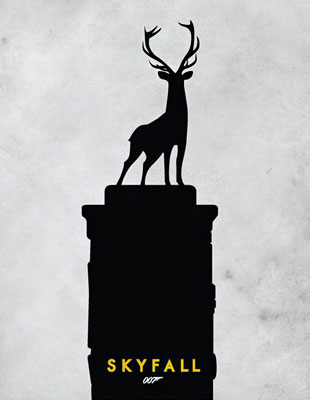 Олень Бонда и карты Мстителей: кинопостеры Адама Томпсона.