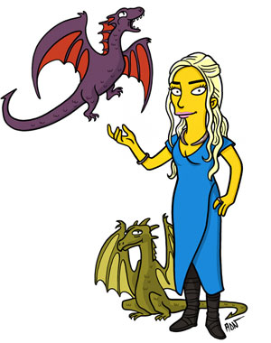 Персонажи «Игры престолов» как Симпсоны