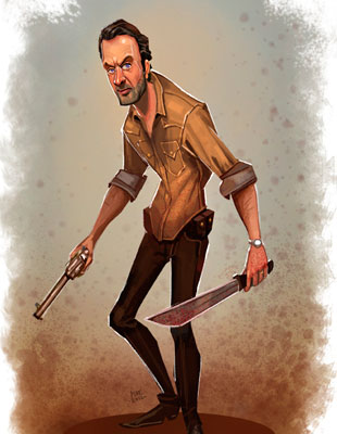 Иронический фан-арт на «Ходячих мертвецов» и супергероев