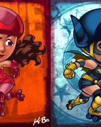 <p>Алая ведьма против Бэтгёрл</p>