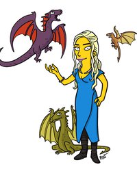 <p>Дейенерис и драконы</p>