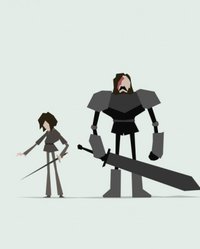 <p>Арья Старк и Сандор Клиган</p>