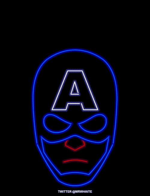 Неоновые постеры культовых фильмов