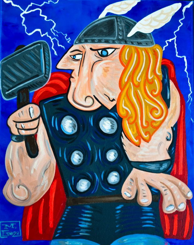 Супергерои в стиле Пикассо