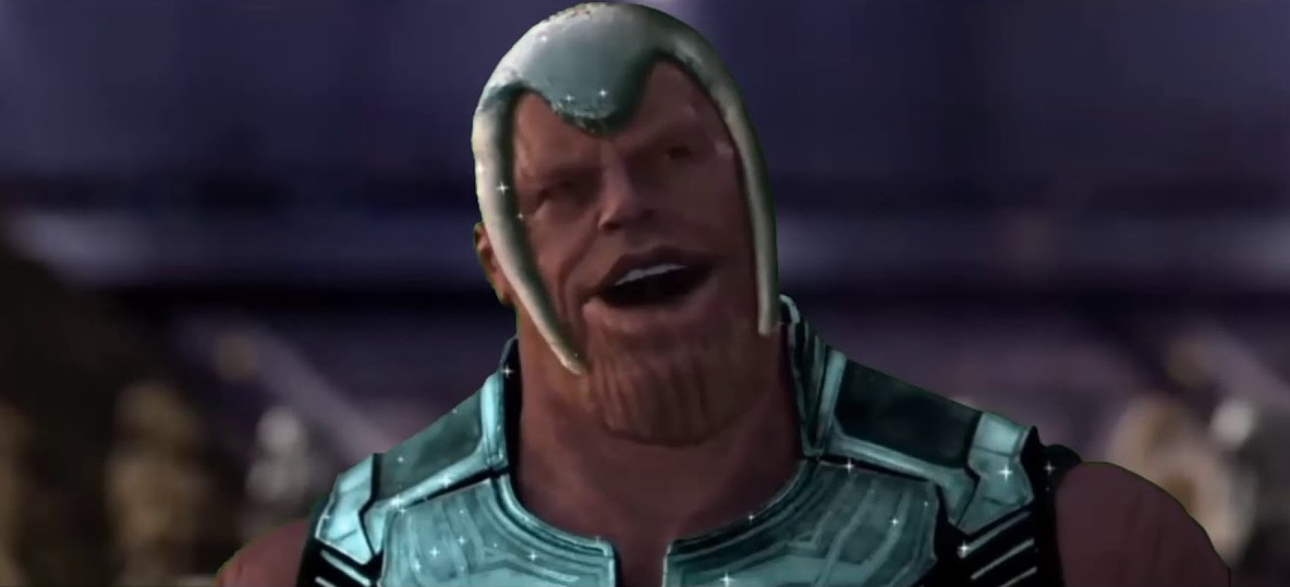 суперзлодей Танос в образе певца Витаса