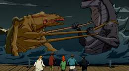 Кадр из фильма "Годзилла" - 1