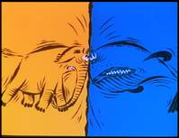 Кадр Великая битва слона с китом