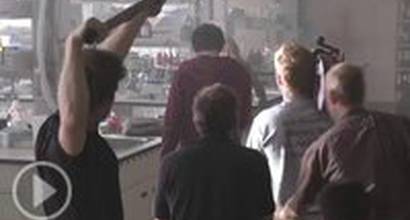 На съёмочной площадке