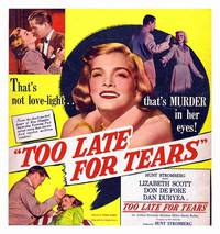 Постер Слишком поздно для слез