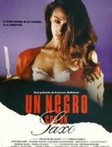 Un negro con un saxo