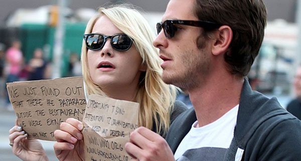 Эмма Стоун и ее возлюбленный Эндрю Гарфилд