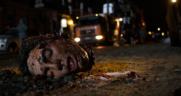 Кадр со съемок украинского триллера «Зеленая кофта»