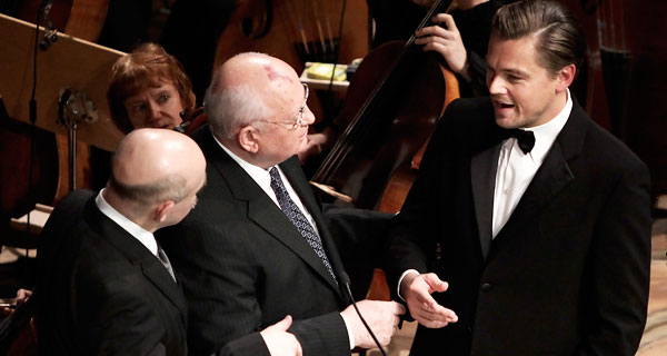 Михаил Горбачев и Леонардо ДиКаприо