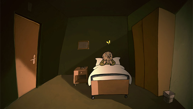 кадр из мультфильма "Двухместное размещение"