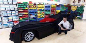 Американец сделал из Лего машину для Бэтмена
