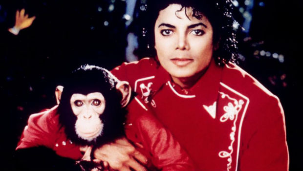 Майкл Джексон и шимпанзе Бабблз