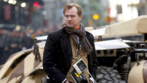 Кристофер Нолан на съемках фильма "Темный рыцарь: Возрождение легенды"