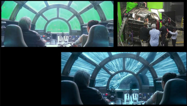 "Пробуждение силы" с визуальными эффектами и без