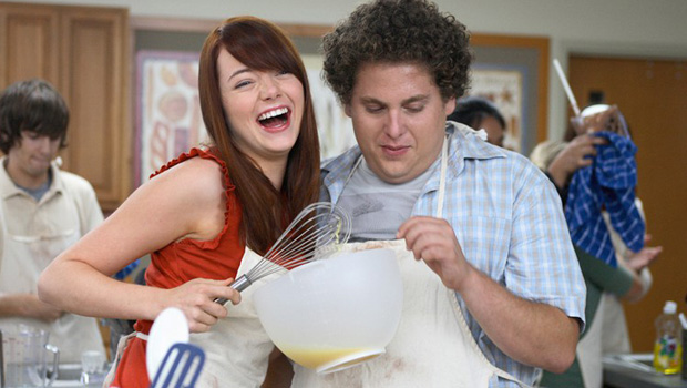 Эмма Стоун и Джона Хилл в фильме "Суперперцы"