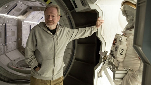 Ридли Скотт на съемках "Марсианина"