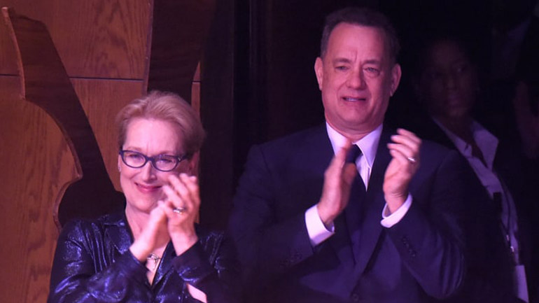 Мэрил Стрип и Том Хэнкс на благотворительном вечере