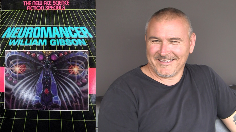 обложка "Нейромансера" и режиссер Тим Миллер