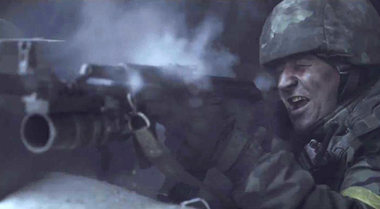 кадр из тизера фильма "Киборги"