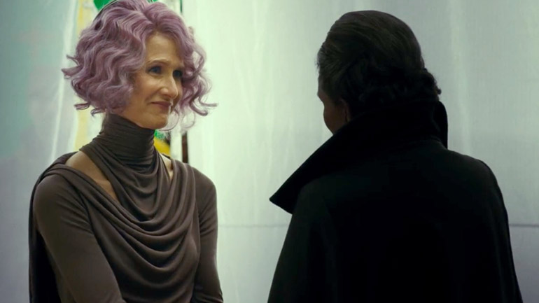 Лора Дерн в 8 эпизоде "Звездных войн"