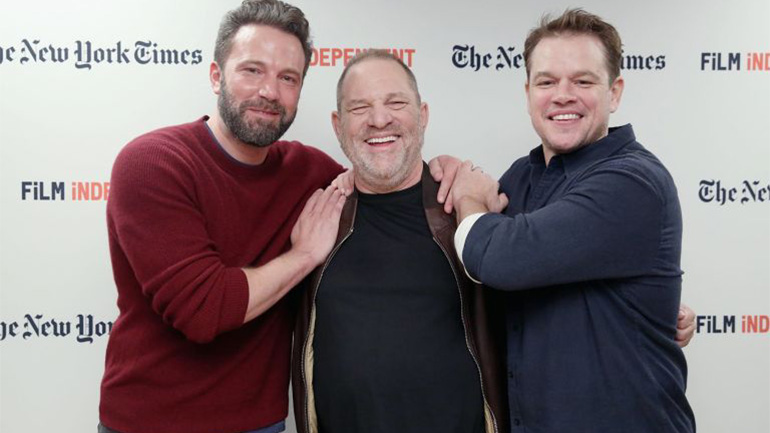 Бен Аффлек, Харви Вайнштайн и Мэтт Дэймон