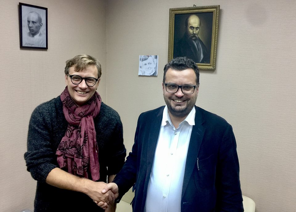 глава "Артхаус Трафик" Денис Иванов и глава Госкино Украины Филипп Ильенко