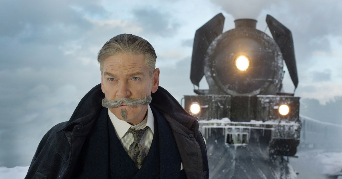 Кеннет Брана в образе Эркюля Пуаро в фильме "Убийство в Восточном экспрессе"