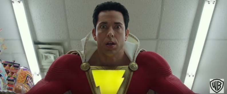 Скриншот из трейлера фильма "Шазам!" 