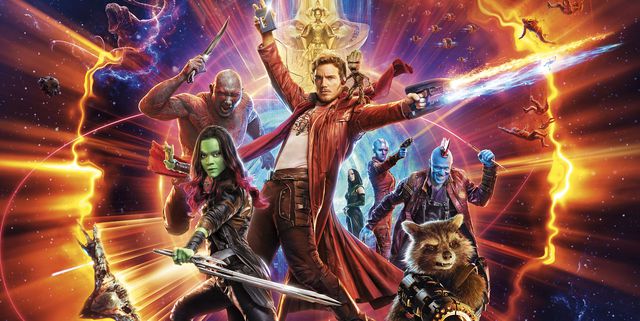 Команда Стражей галактики на одном из постеров
