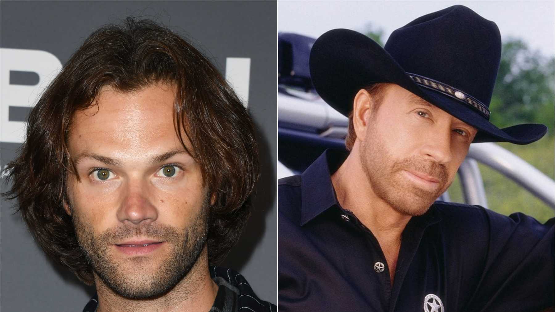 Джаред Падалеки и Чак Норрис в сериале "Уокер, техасский рейнджер"