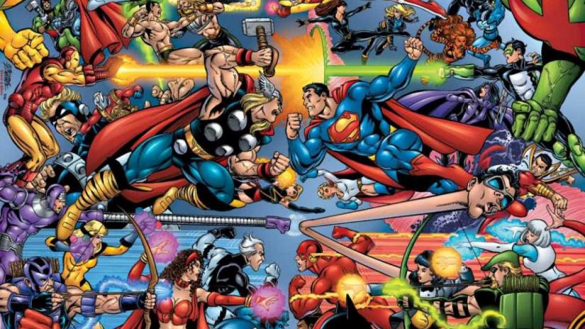 Иллюстрация из комикса "DC vs. Marvel Comics"