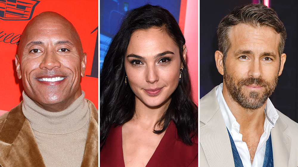 Дуэйн Джонсон, Галь Гадот, Райан Рейнольдс