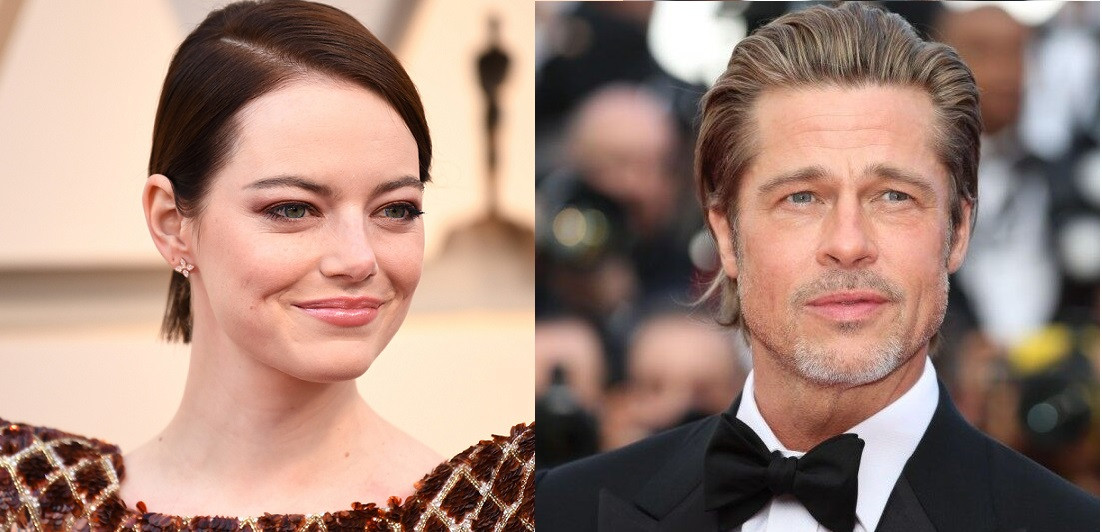 Эмма Стоун и Брэд Питт