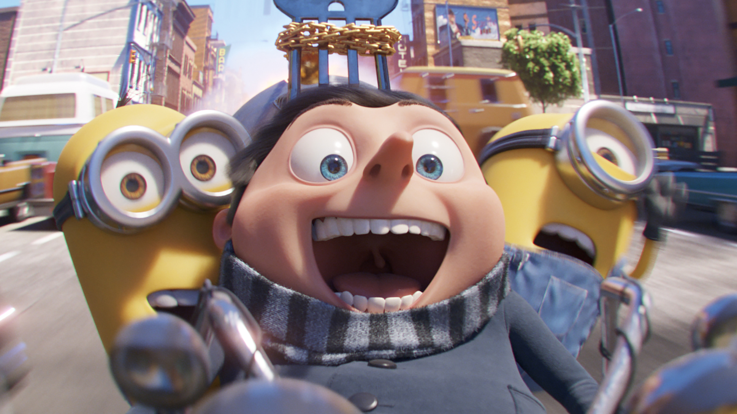Кадр из анимации "Minions: The Rise of Gru"