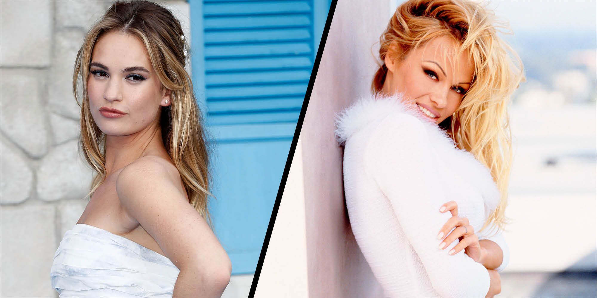 Лили Джеймс и Памела Андерсон 