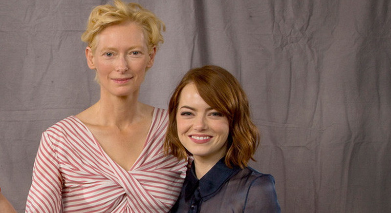 Тильда Суинтон и Эмма Стоун