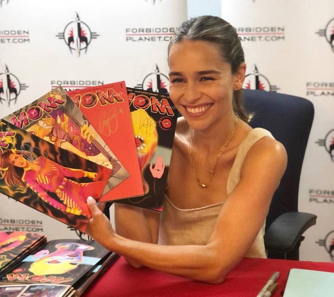 Эмилия Кларк на презентации комикса "Мать Безумия"