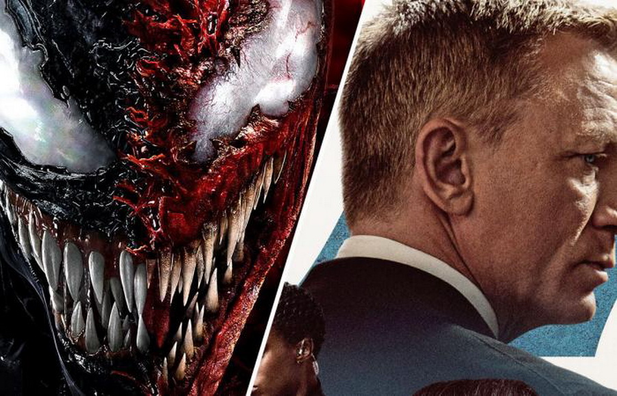 Фрагменты постеров "Венома 2" и "Не время умирать"