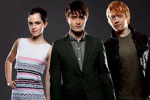 Дэниел Рэдклифф, Руперт Гринт и Эмма Уотсон 